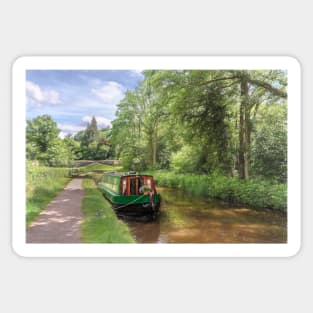 Narrowboat On The Brecon Canal Sticker